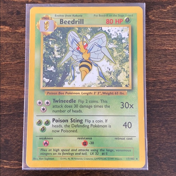 Pokemon | Toys | Pokmon Base Set Beedrill Card 995 1712 | Poshmark Pokemon | Toys | Pokmon Base Set Beedrill Card 995 1712 | Poshmark